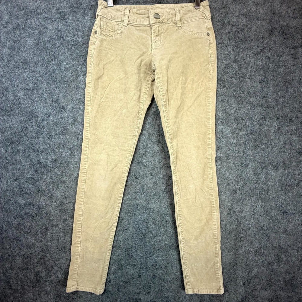 Maurices‎ Pants Womens XS Beige Corduroy Stretch Low Rise Skinny Leg Autumn